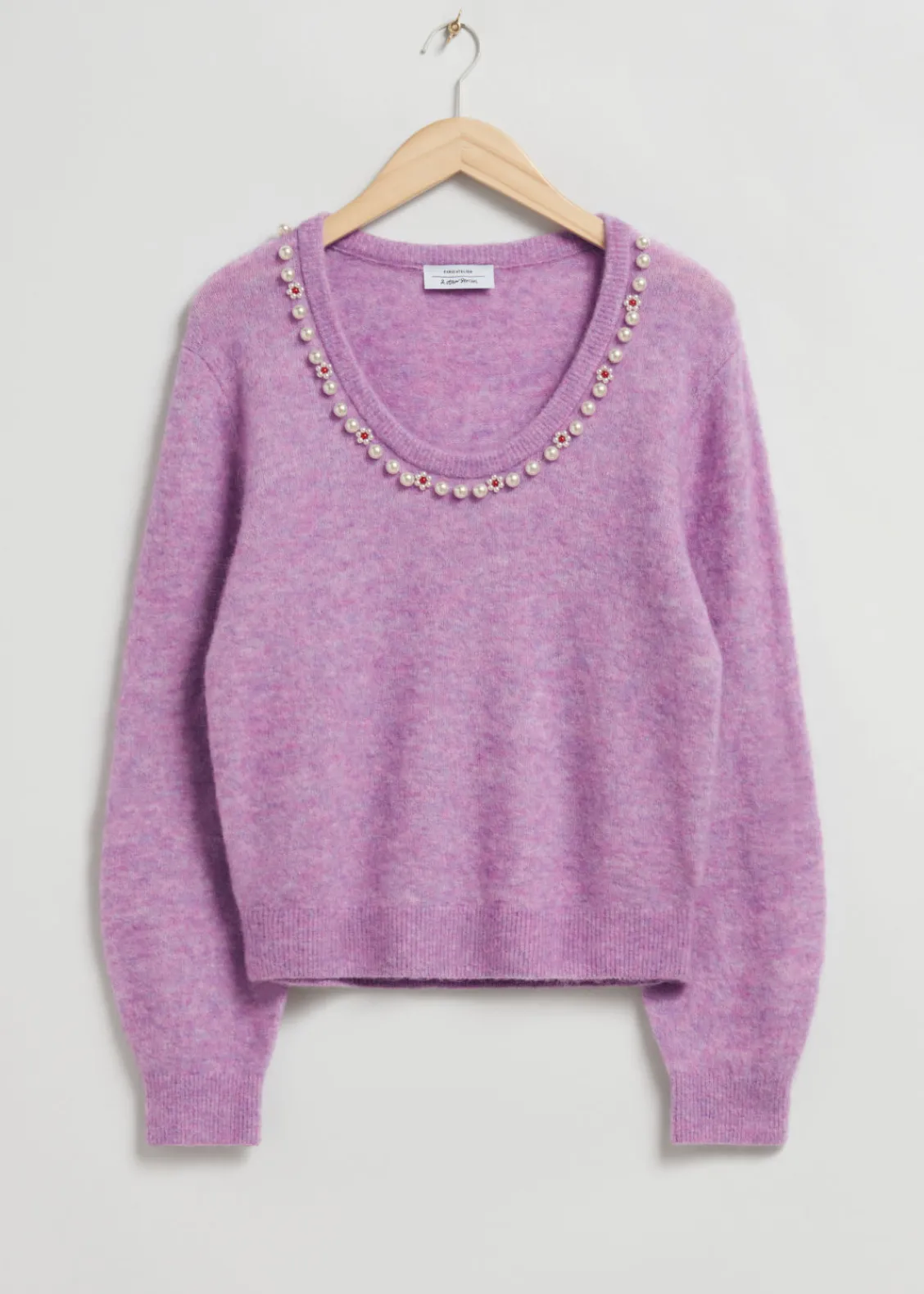 & Other Stories Sweaters & Knits | Pearl-Beaded Knit Sweater Lilac