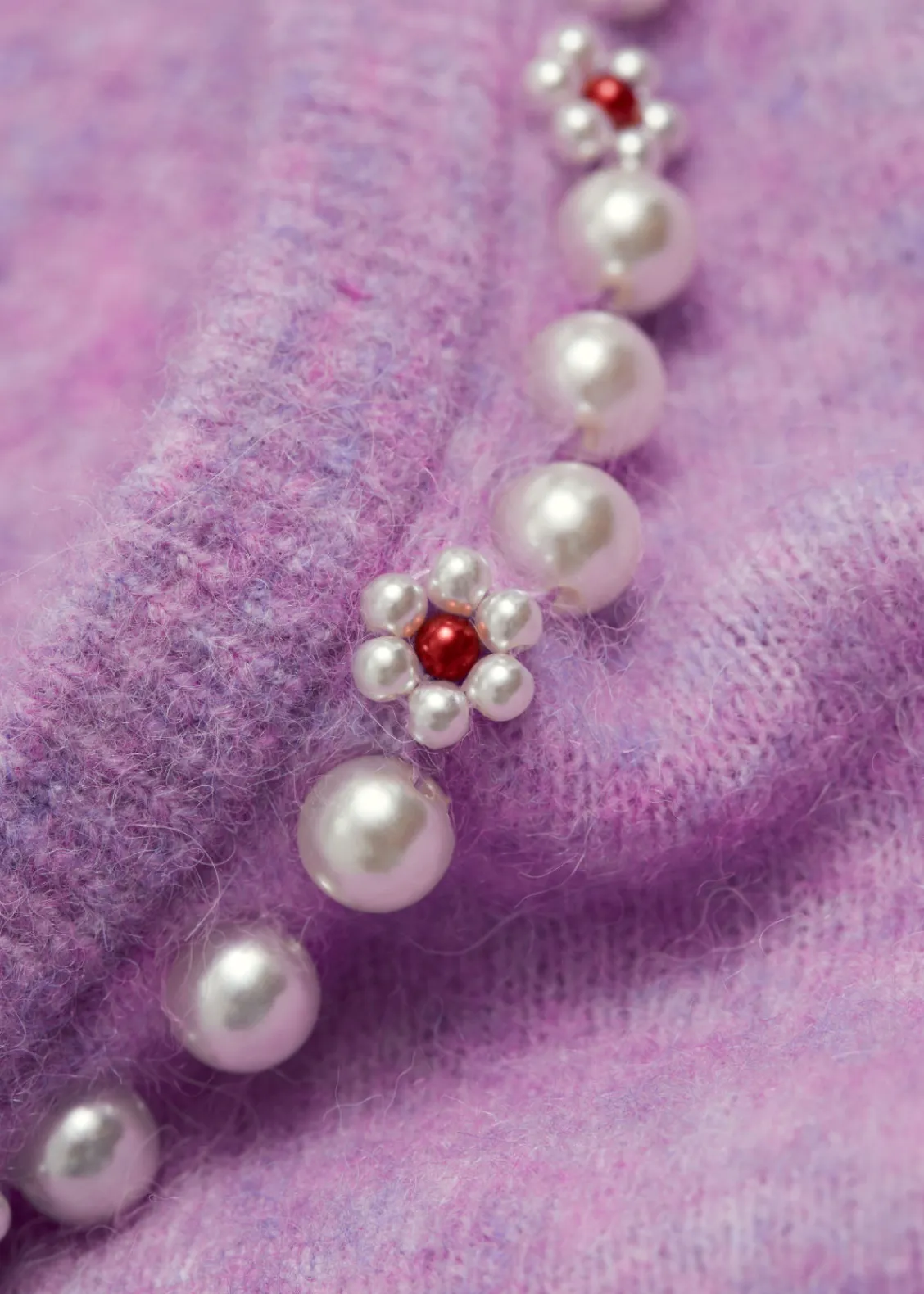 & Other Stories Sweaters & Knits | Pearl-Beaded Knit Sweater Lilac