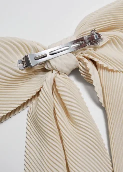 & Other Stories Hair Accessories | Pleated Bow Hair Clip Beige