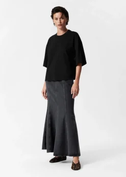 & Other Stories Skirts | Pleated Denim Maxi Skirt