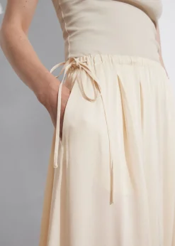 & Other Stories Skirts | Pleated Drawstring Midi Skirt