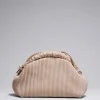 & Other Stories Shoulder Bags | Pleated Leather Clutch Bag Beige