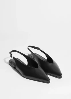& Other Stories Loafers & Flats | Pointed Slingback Pumps Black