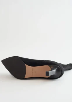 & Other Stories Boots | Pointy Sock Boots Black suede