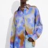 & Other Stories Swimwear | Sets & Suits | Printed Satin Shirt Blue Print