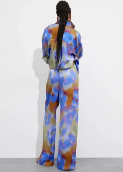 & Other Stories Swimwear | Sets & Suits | Printed Satin Trousers Blue Print