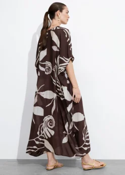 & Other Stories Dresses | Printed Throw-On Midi Dress Brown Print