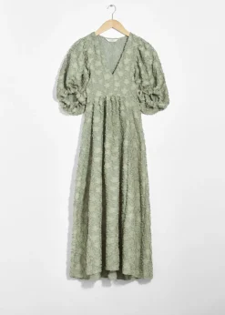 & Other Stories Dresses | Puff-Sleeve Maxi Dress