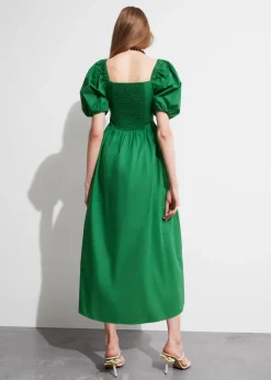 & Other Stories Dresses | Puff-Sleeve Midi Dress