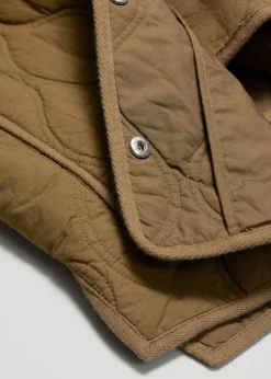 & Other Stories Outerwear | Quilted Extended-Shoulder Jacket Dark Beige