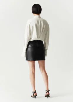 & Other Stories Sets & Suits | Skirts | Raw-Edge Leather Mini Skirt Black