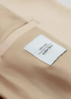 & Other Stories Outerwear | Relaxed Cropped Pea Coat Light Beige