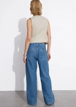 & Other Stories Jeans | Relaxed Wide Jeans Bright Blue