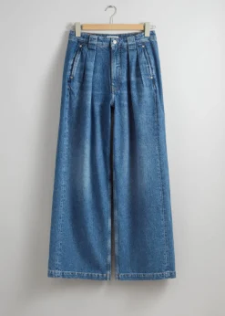 & Other Stories Jeans | Relaxed Wide Jeans Bright Blue