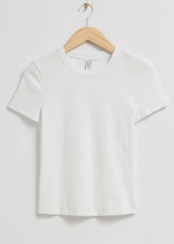 & Other Stories Tops | Ribbed Cropped T-Shirt