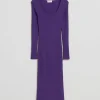 & Other Stories Dresses | Sweaters & Knits | Ribbed Slim Midi Dress Purple