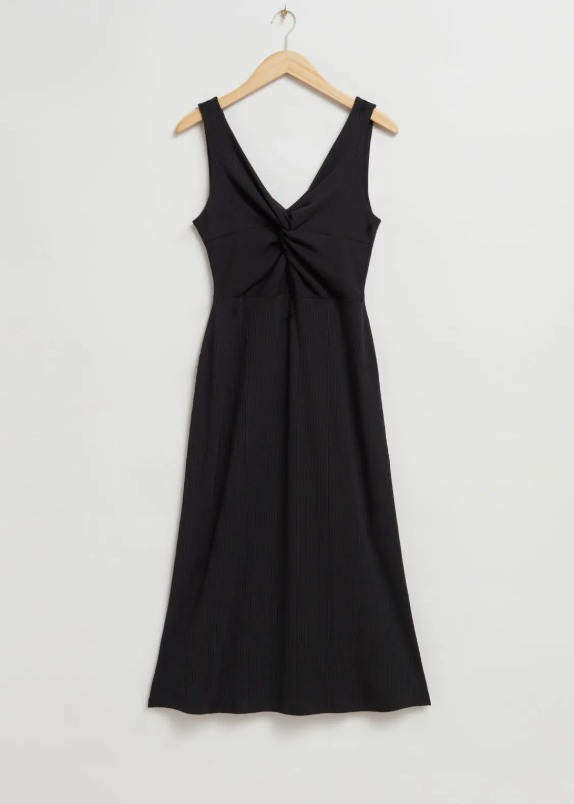 & Other Stories Dresses | Ribbed Twist-Front Midi Dress