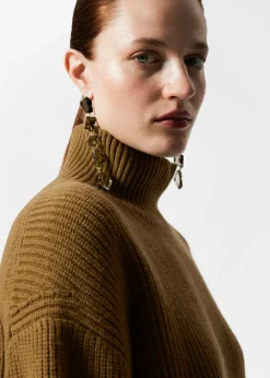 & Other Stories Sweaters & Knits | Rib-Knit Turtleneck Jumper Dark Khaki