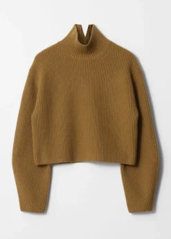 & Other Stories Sweaters & Knits | Rib-Knit Turtleneck Jumper Dark Khaki