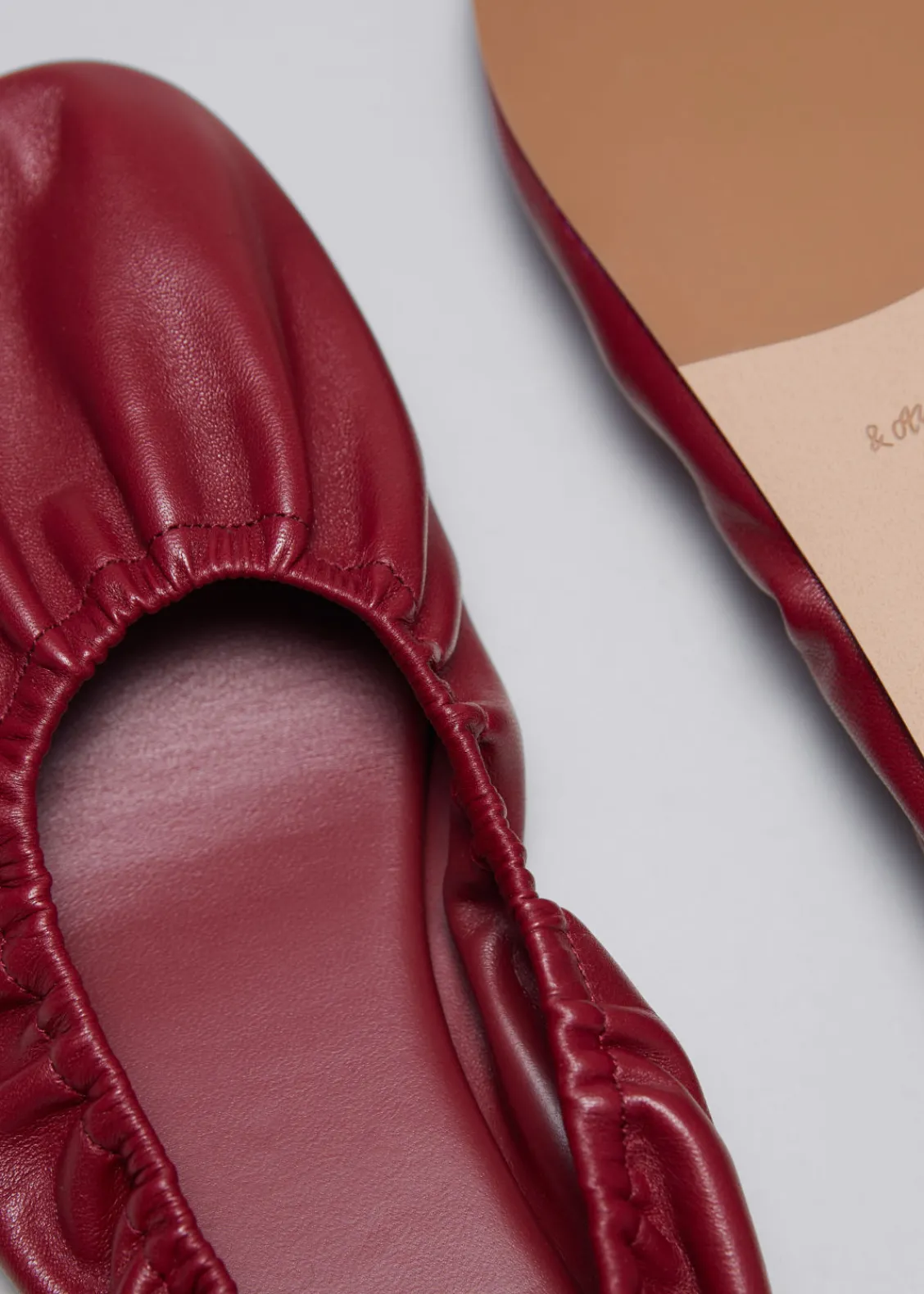 & Other Stories Loafers & Flats | Ruched Leather Ballet Flats