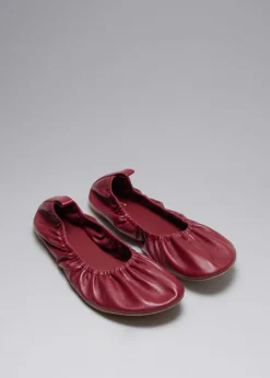 & Other Stories Loafers & Flats | Ruched Leather Ballet Flats