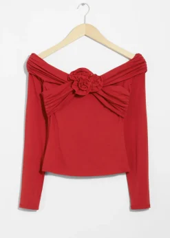 & Other Stories Tops | Ruched Off-Shoulder Top