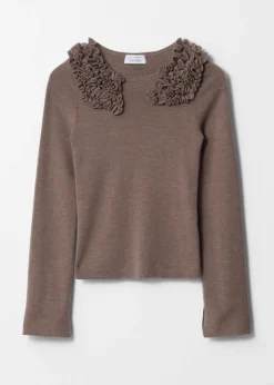 & Other Stories Sweaters & Knits | Ruffled Merino-Blend Top