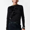 & Other Stories Tops | Ruffled Top Black