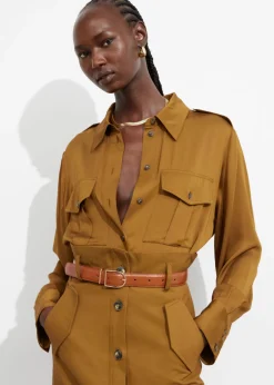 & Other Stories Sets & Suits | Blouses & Shirts | Satin Utility Shirt Mustard