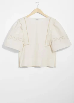 & Other Stories Blouses & Shirts | Scalloped Blouse White