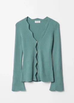 & Other Stories Sweaters & Knits | Scalloped Merino-Blend Cardigan