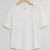 & Other Stories Tops | Scoop Neck T-Shirt White
