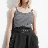 & Other Stories Tops | Scoop-Neck Tank Top Black/White Stripes