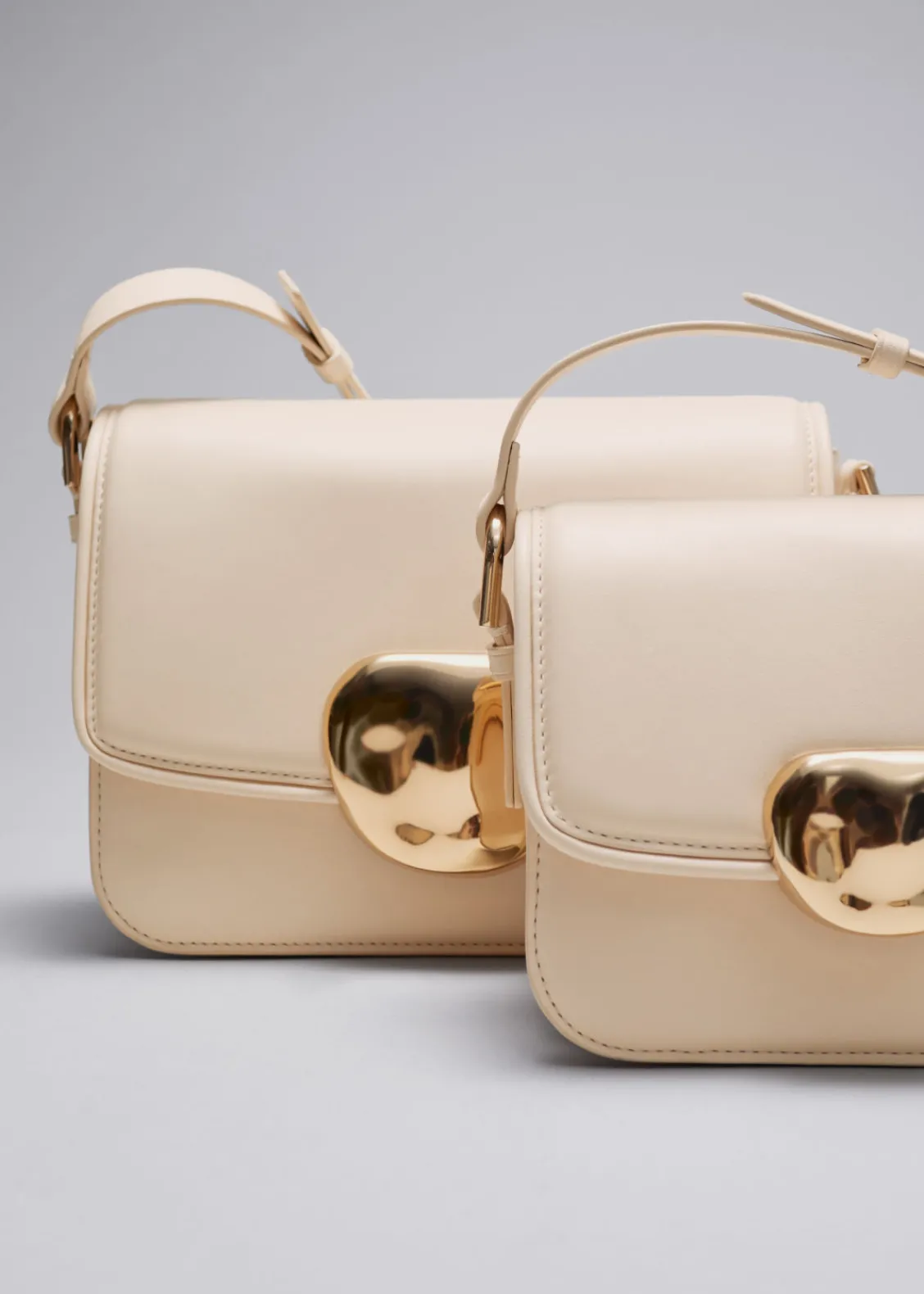 & Other Stories Shoulder Bags | Sculptural Buckle Leather Bag