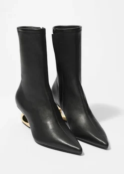 & Other Stories Boots | Sculptural Heel Ankle Boots Black