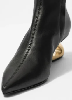 & Other Stories Boots | Sculptural Heel Ankle Boots Black
