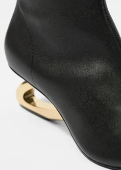 & Other Stories Boots | Sculptural Heel Ankle Boots Black