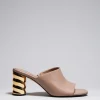 & Other Stories Heels | Sandals | Sculptural Heel Leather Mules Beige