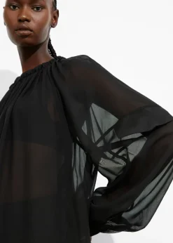 & Other Stories Dresses | Sheer Mini Dress Black