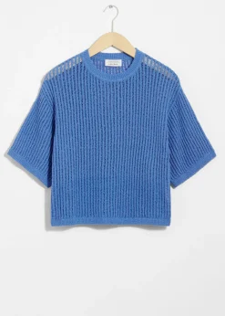 & Other Stories Tops | Sheer Rib-Knit T-Shirt