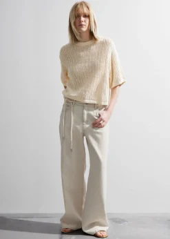 & Other Stories Tops | Sheer Rib-Knit T-Shirt