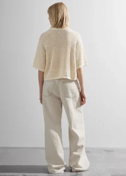 & Other Stories Tops | Sheer Rib-Knit T-Shirt