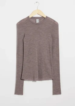 & Other Stories Tops | Sheer Wool Top