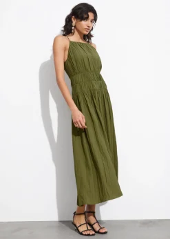 & Other Stories Dresses | Shirred Sleeveless Midi Dress