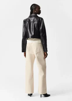 & Other Stories Outerwear | Short Patent Jacket Black