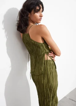 & Other Stories Sets & Suits | Skirts | Silk Midi Skirt Green
