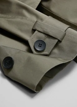 & Other Stories Outerwear | Single-Breasted Trench Coat Khaki