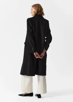 & Other Stories Outerwear | Single-Breasted Wool Coat Black