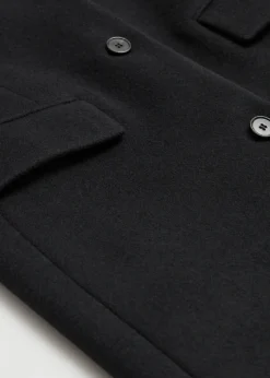 & Other Stories Outerwear | Single-Breasted Wool Coat Black