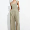 & Other Stories Jumpsuits | Sleeveless Cut-Out Jumpsuit Khaki